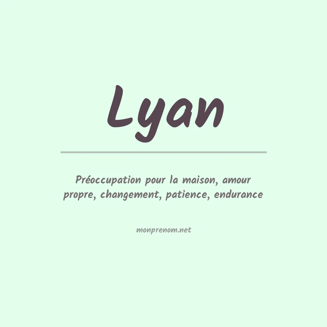 Prénom Lyan