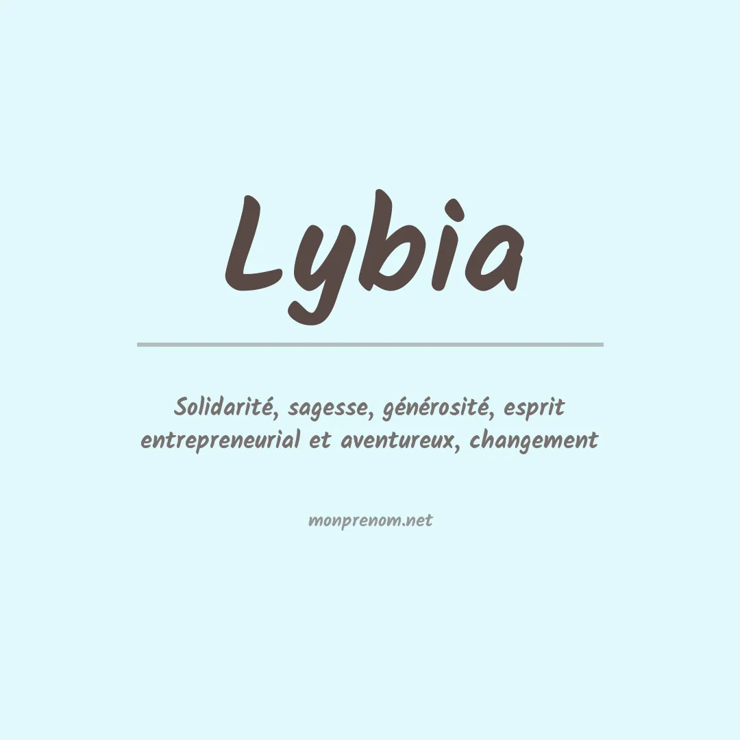 Prénom Lybia