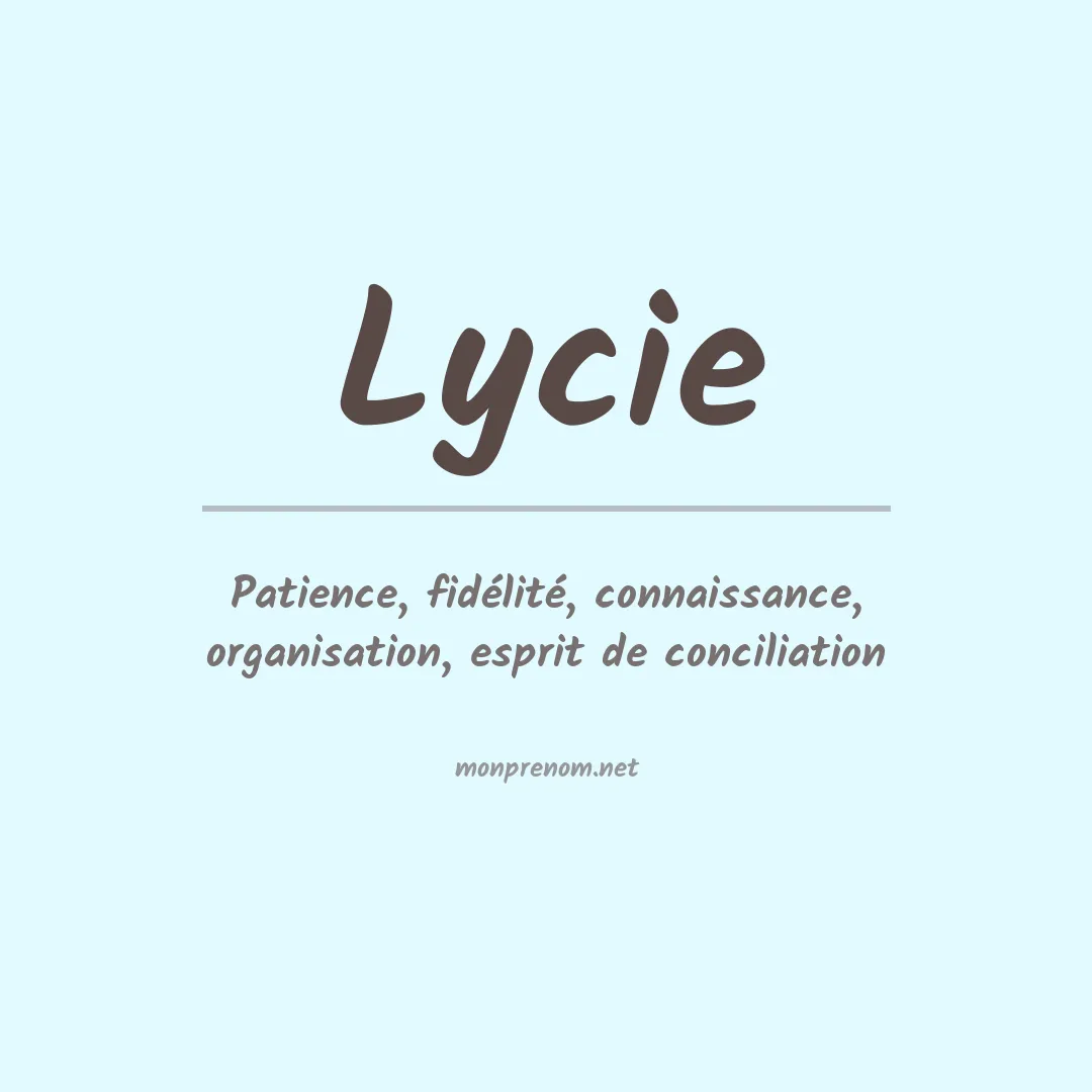 Signification du prénom Lycie