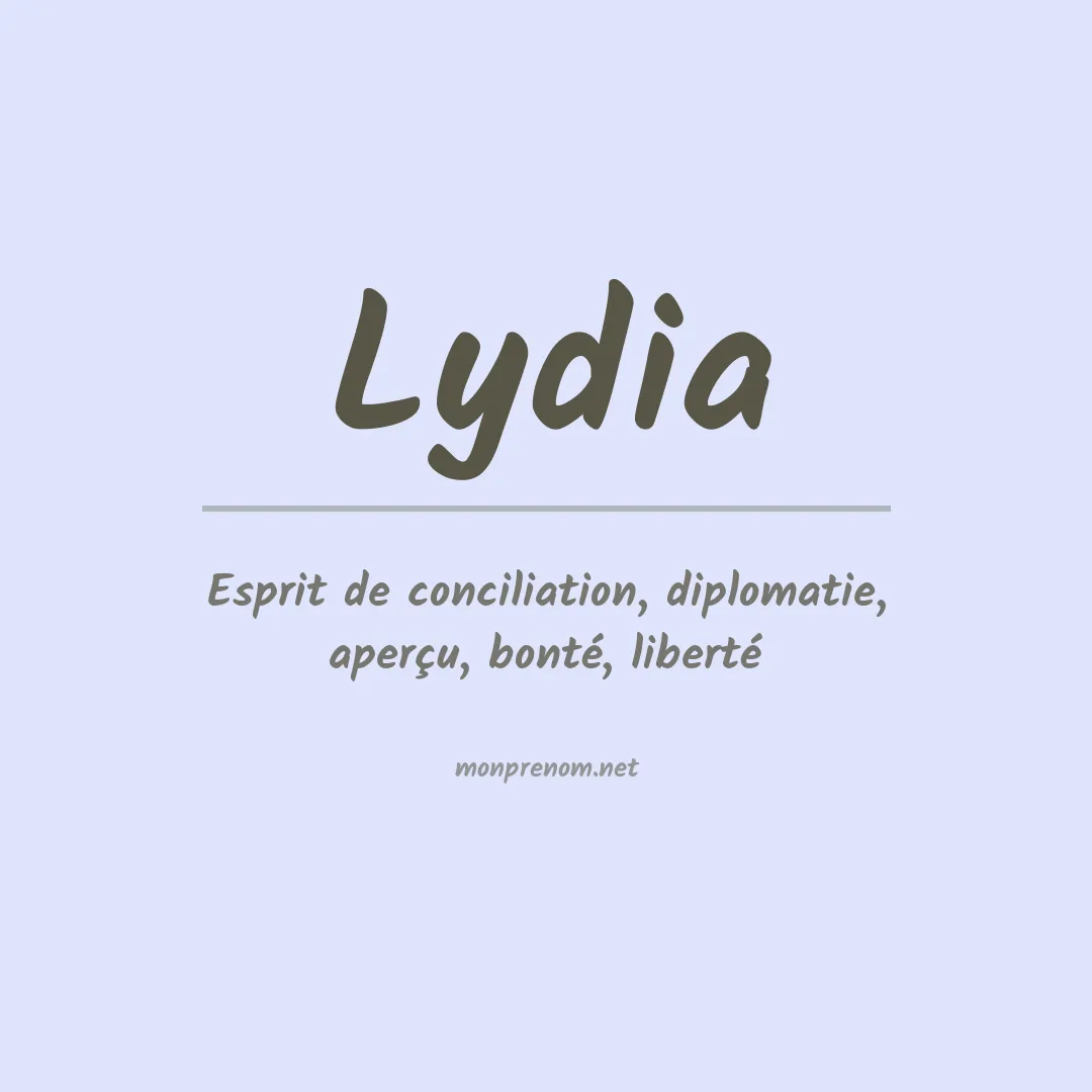 Prénom Lydia