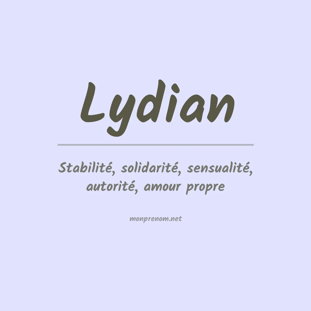 Signification du prénom Lydian