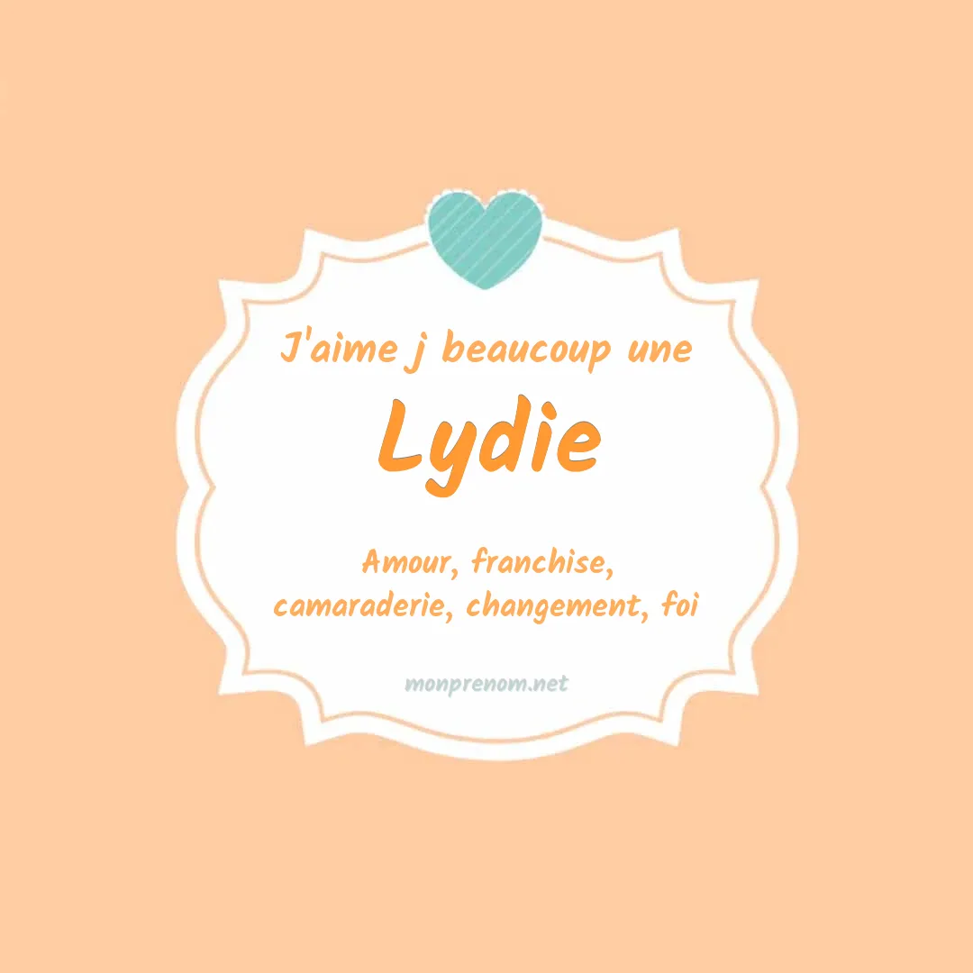 J'aime beaucoup Lydie