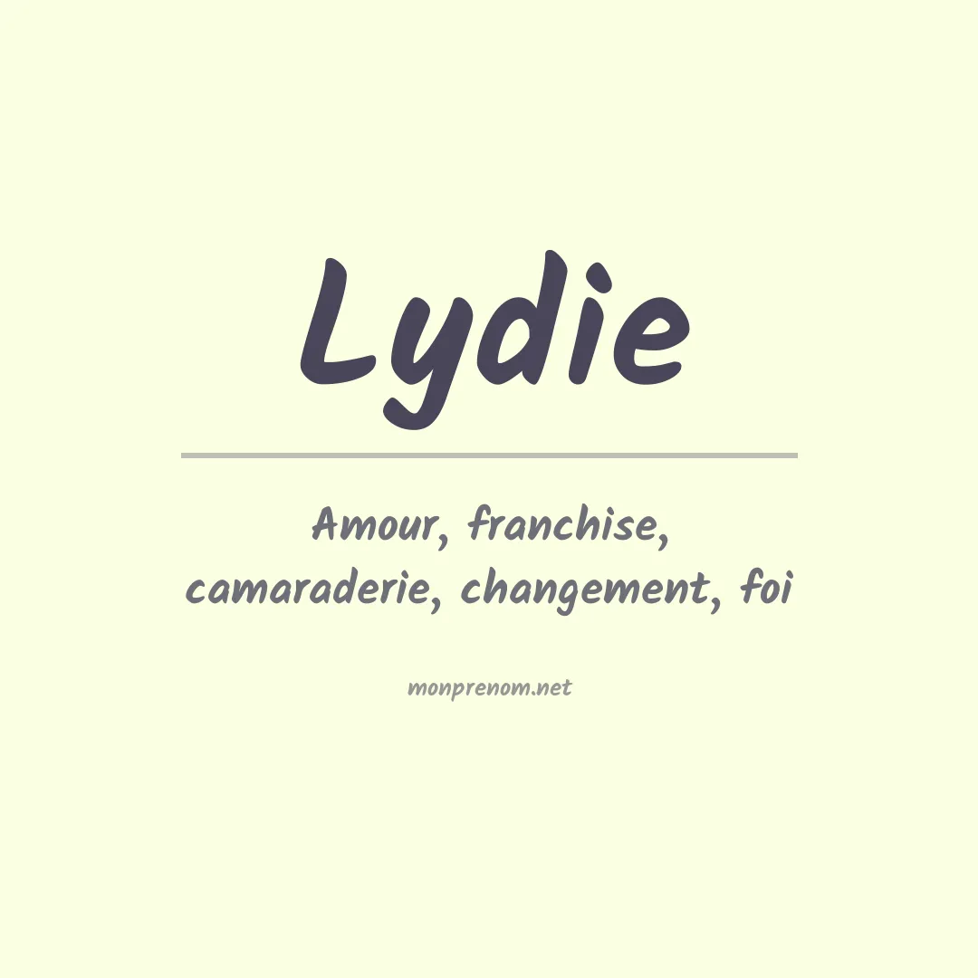 Prénom Lydie