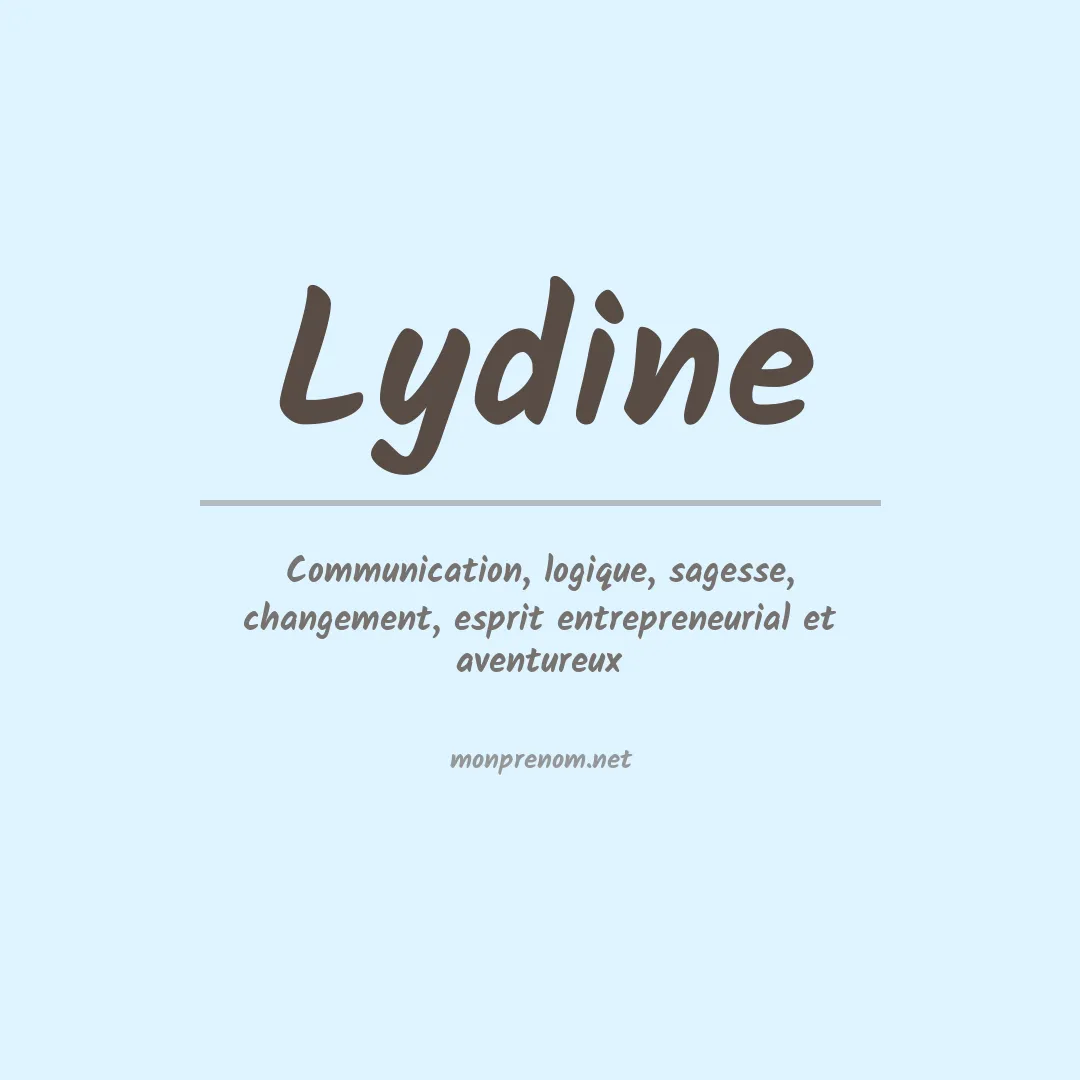 Signification du prénom Lydine