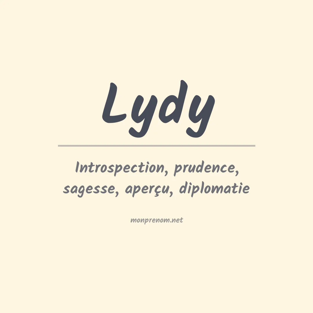 Prénom Lydy