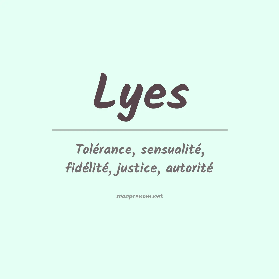Prénom Lyes