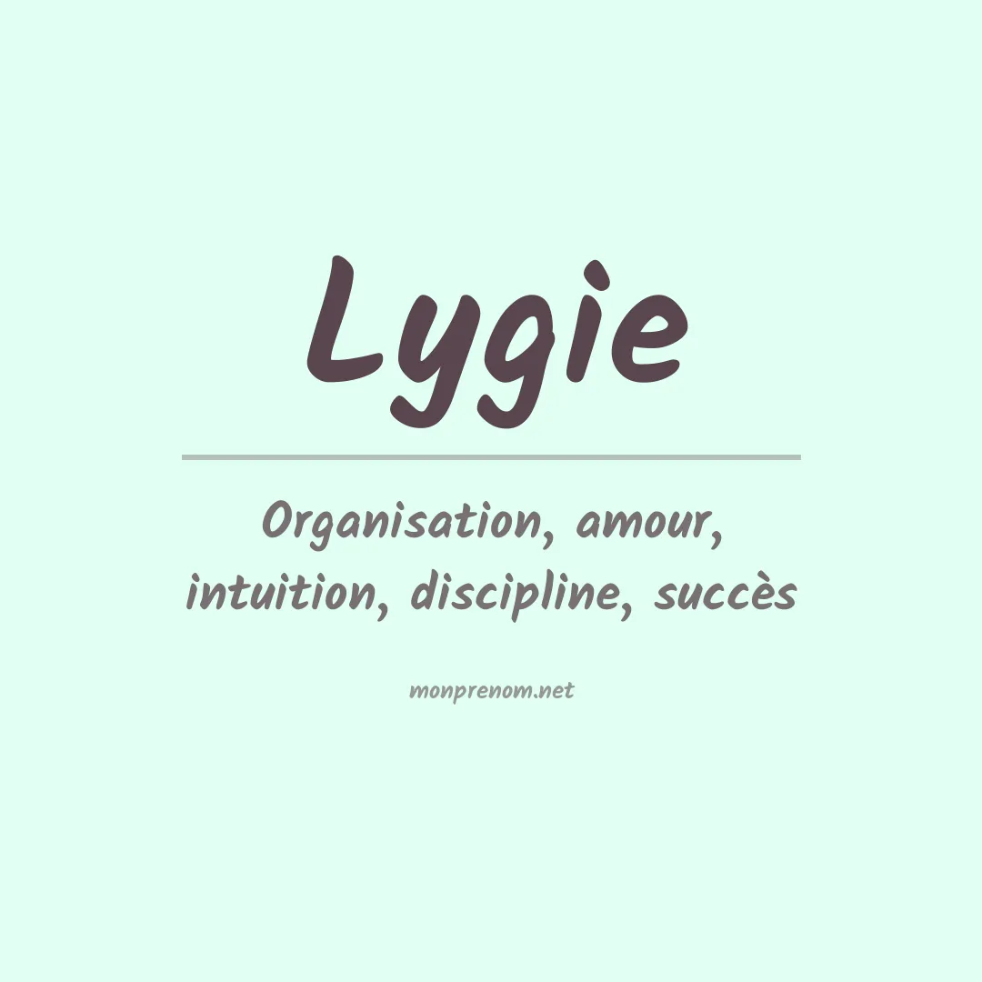 Signification du prénom Lygie