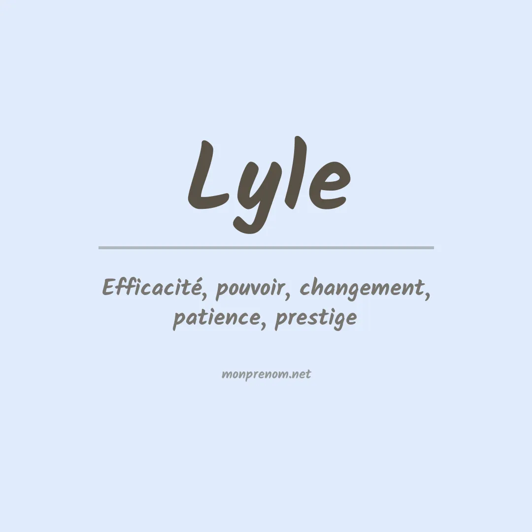 Prénom Lyle