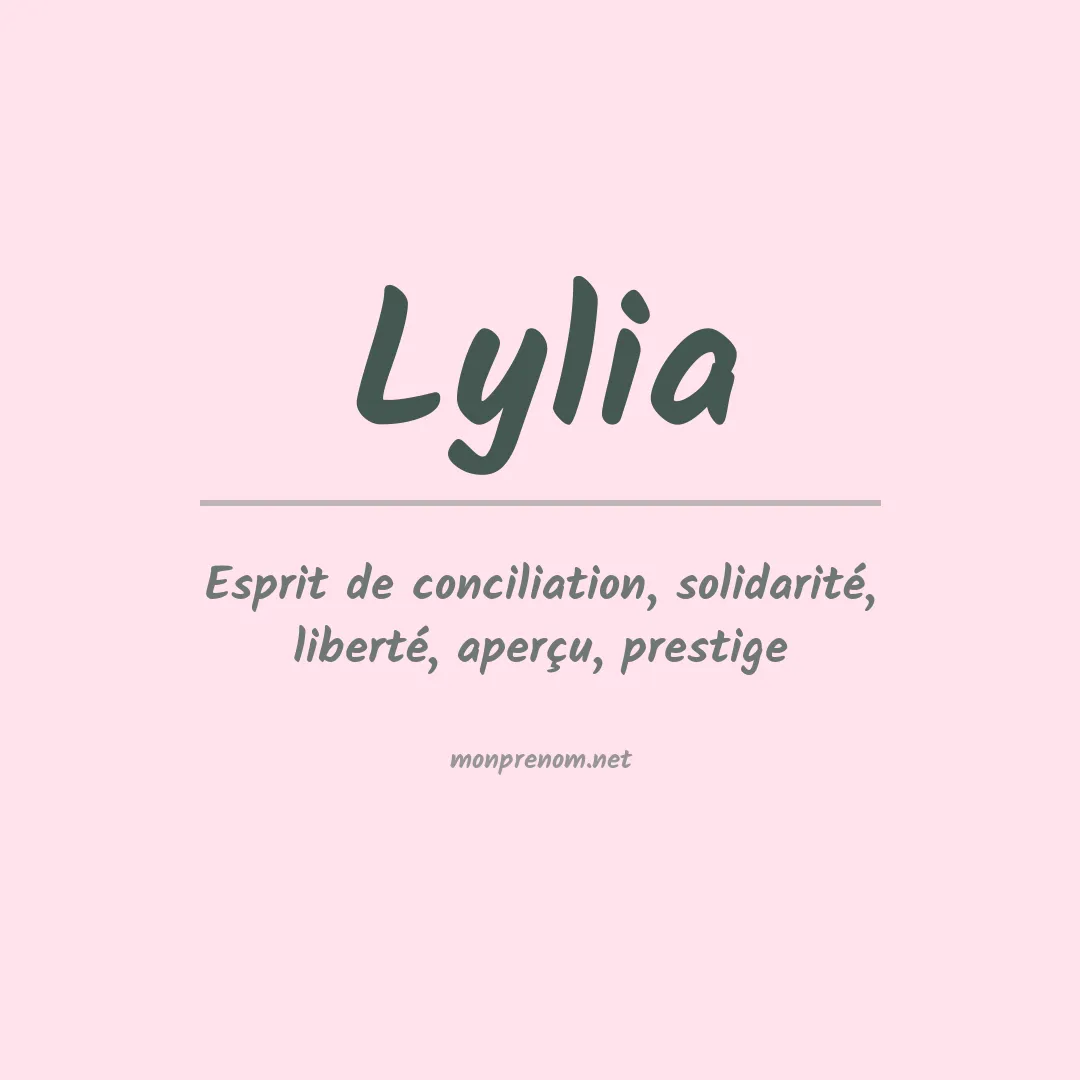 Prénom Lylia