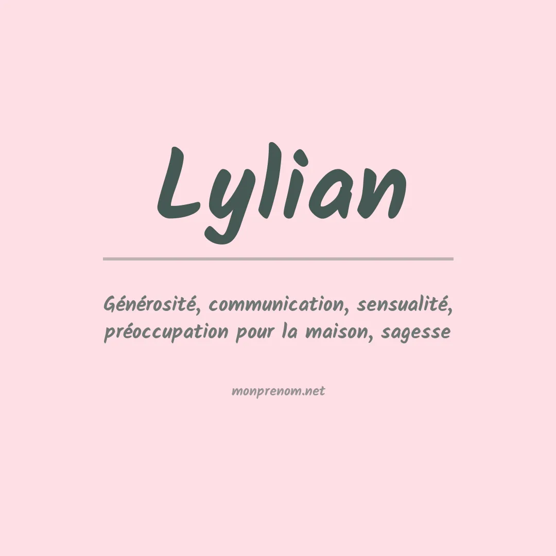 Prénom Lylian