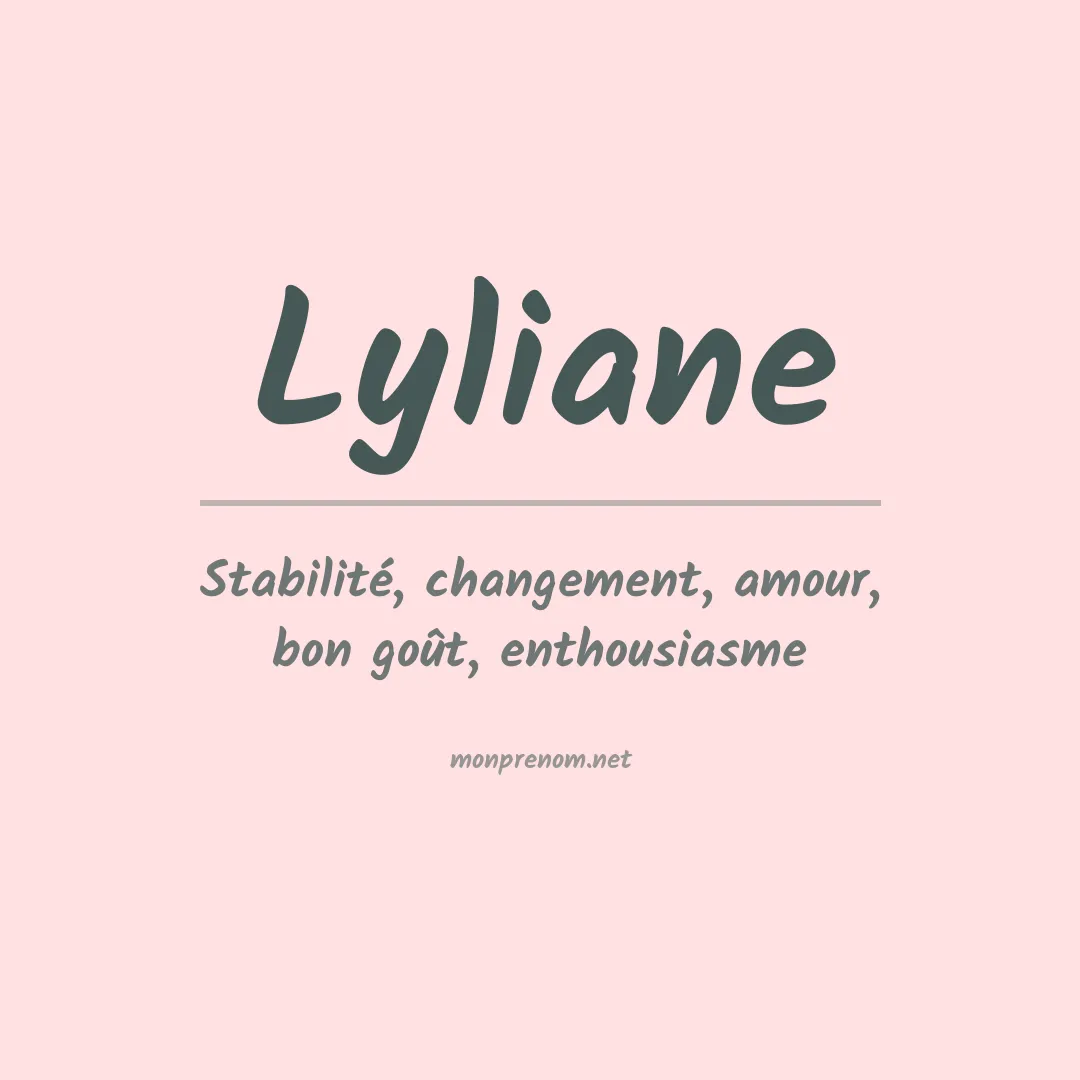 Prénom Lyliane