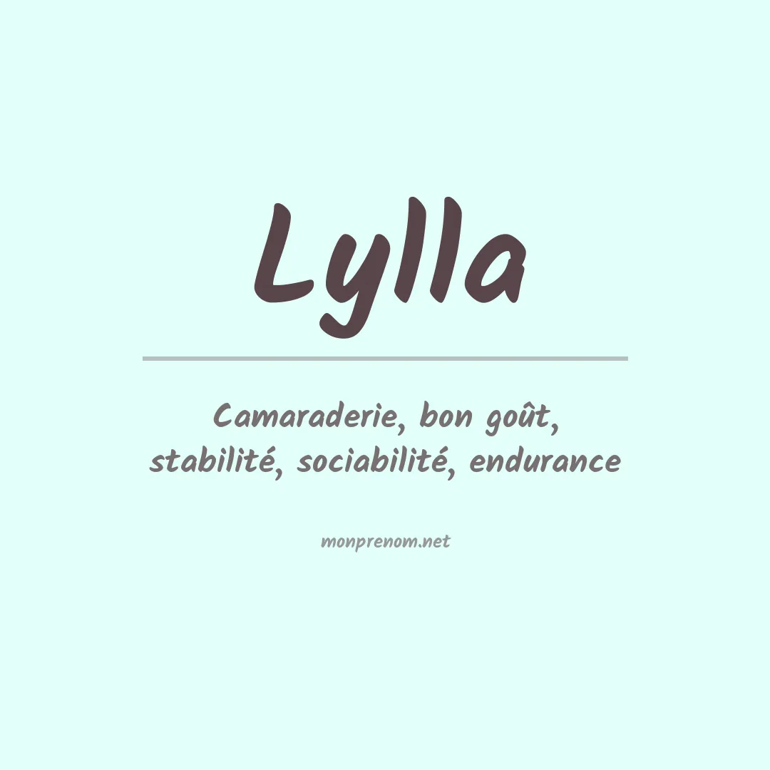 Signification du prénom Lylla