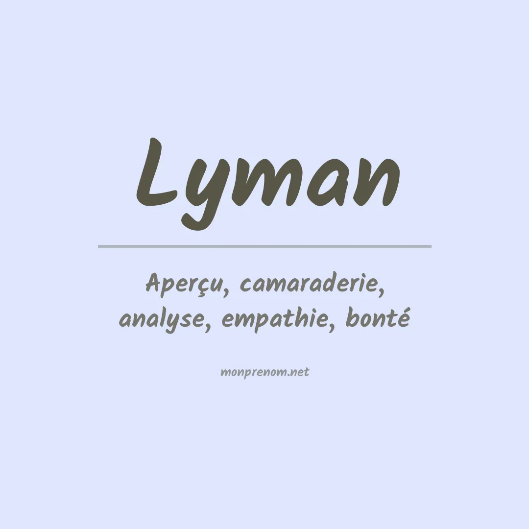Prénom Lyman