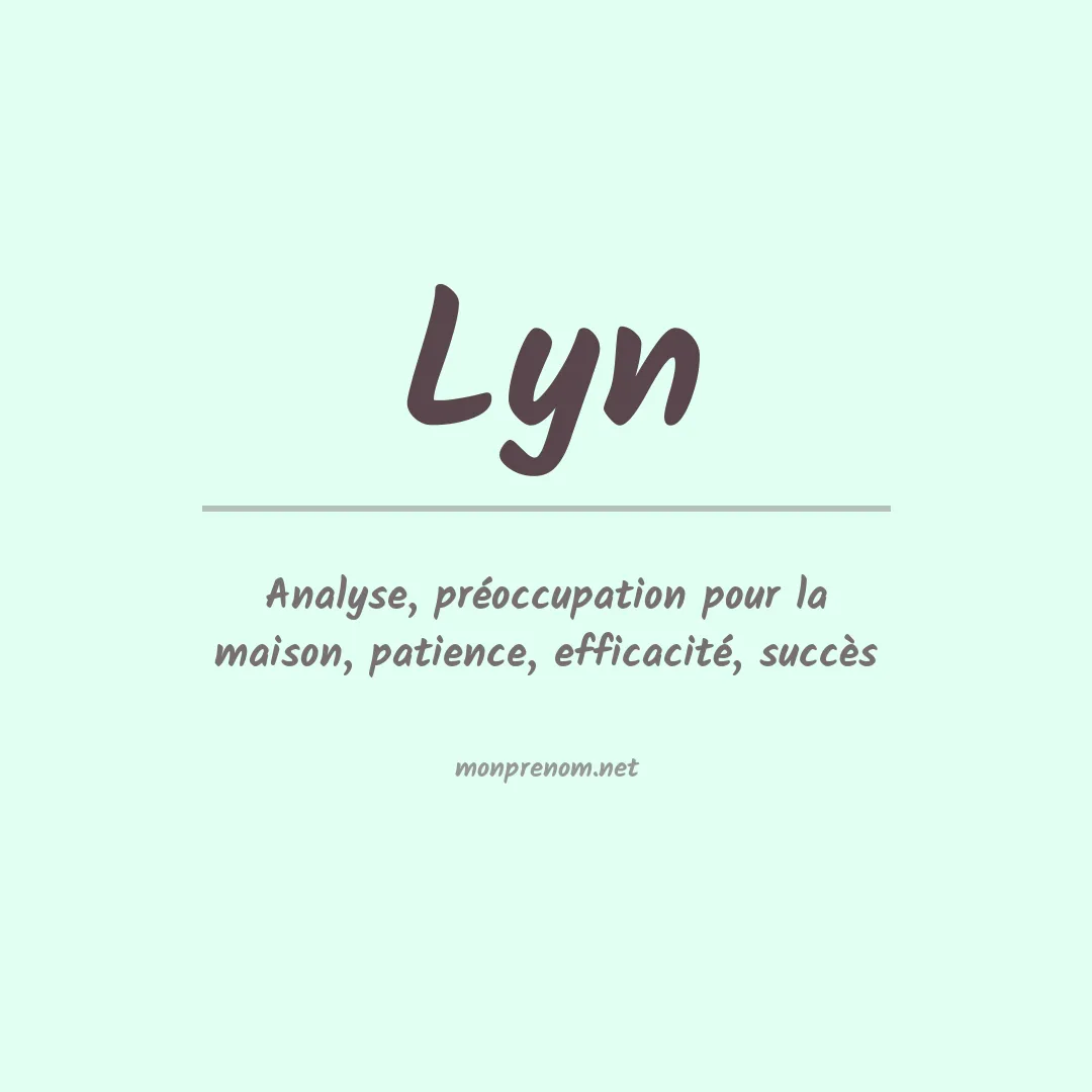 Prénom Lyn