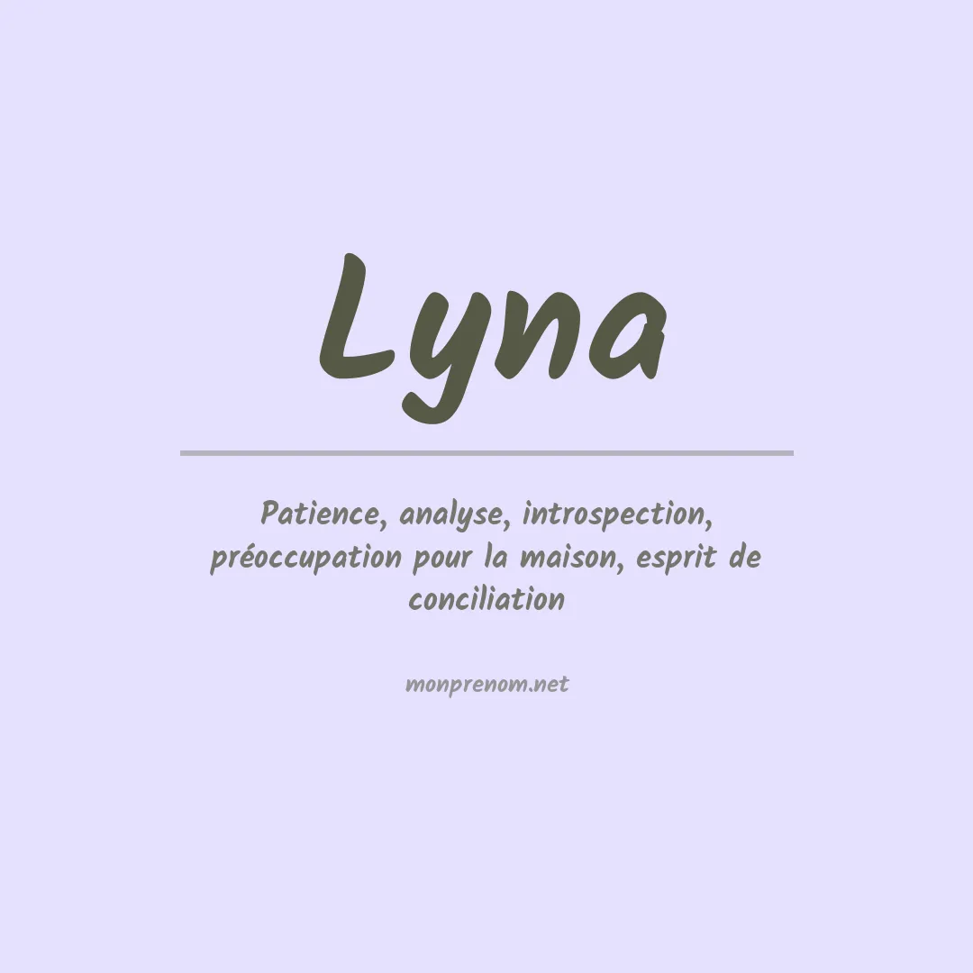 Prénom Lyna