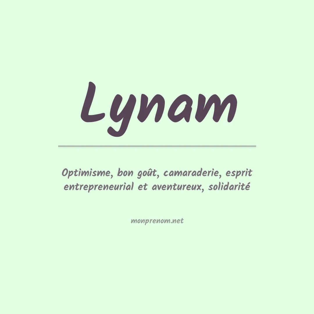 Prénom Lynam
