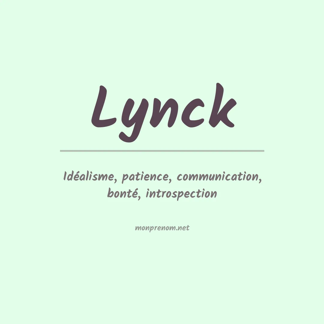 Signification du prénom Lynck