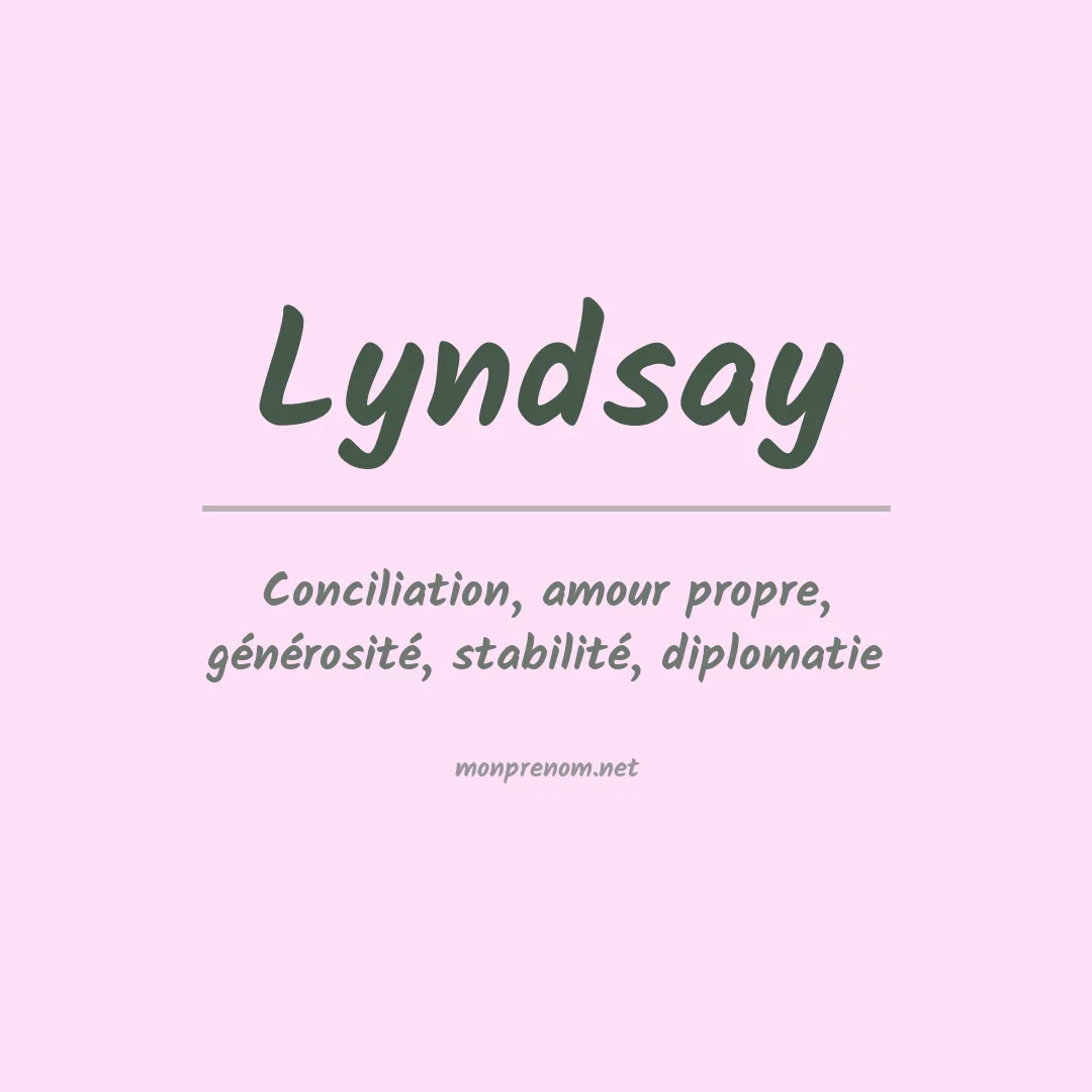 Signification du prénom Lyndsay