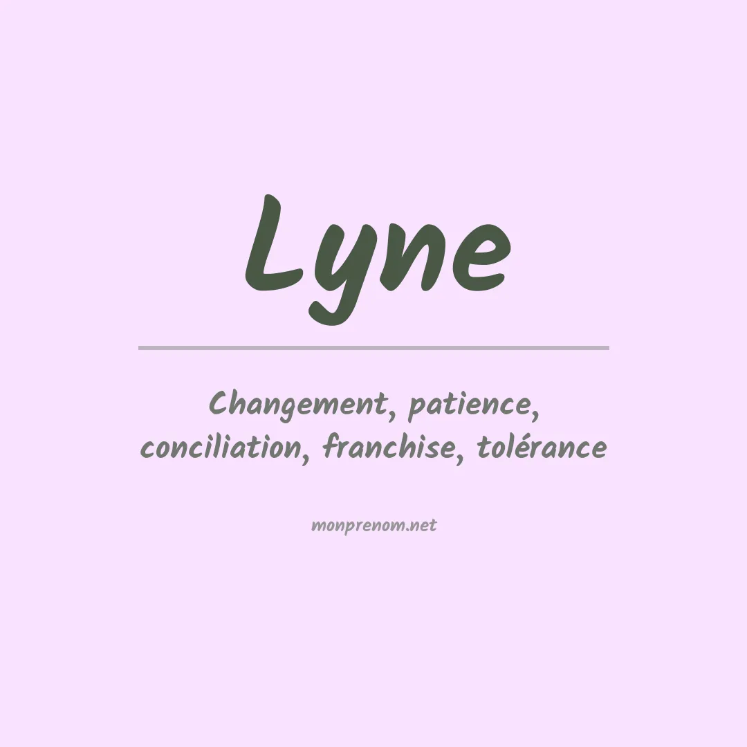 Prénom Lyne