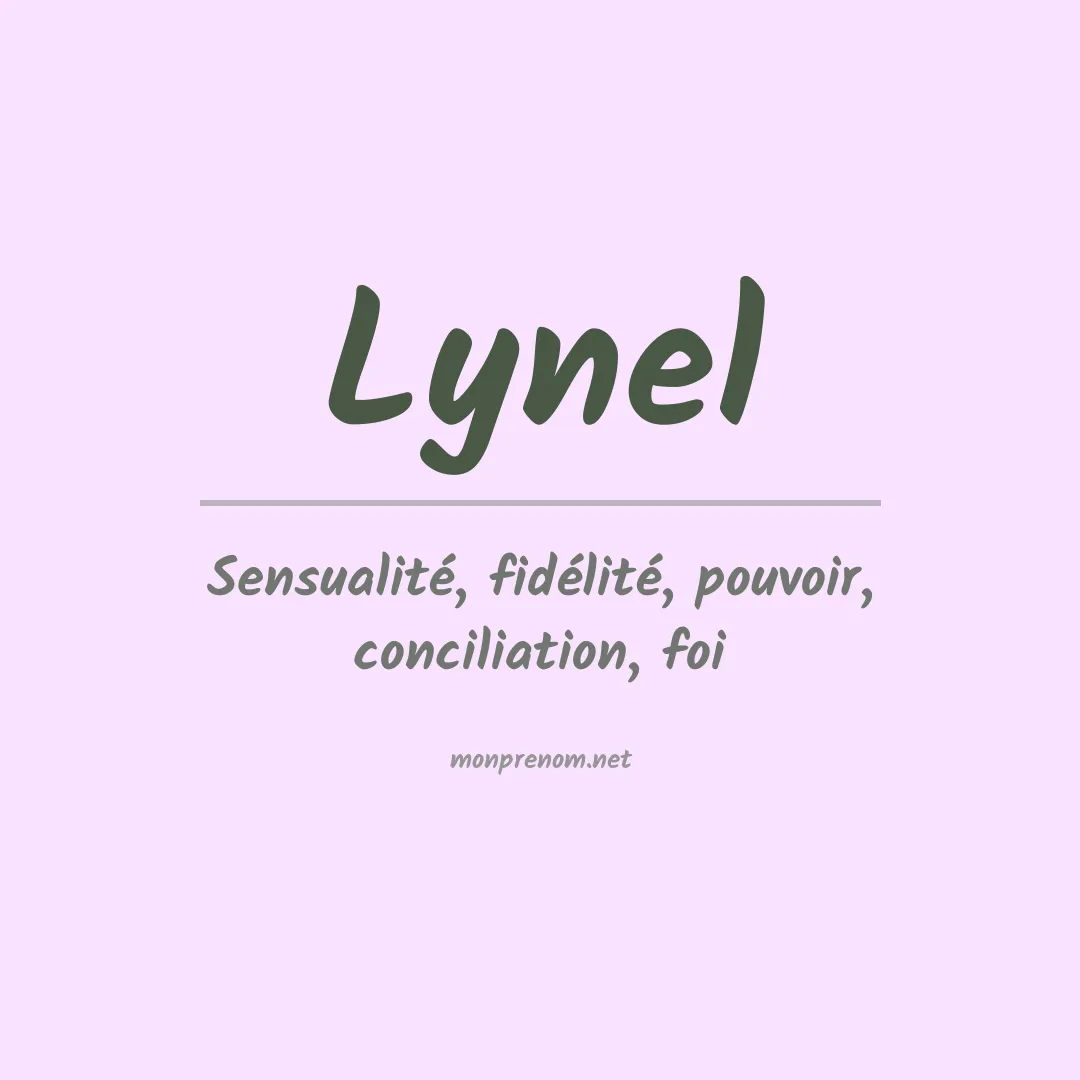 Signification du prénom Lynel