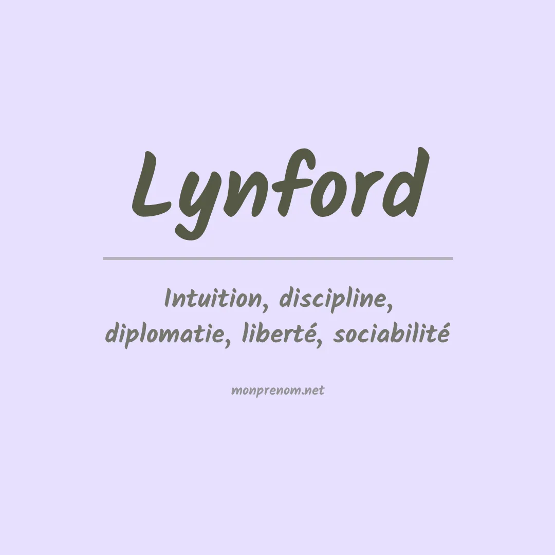 Signification du prénom Lynford