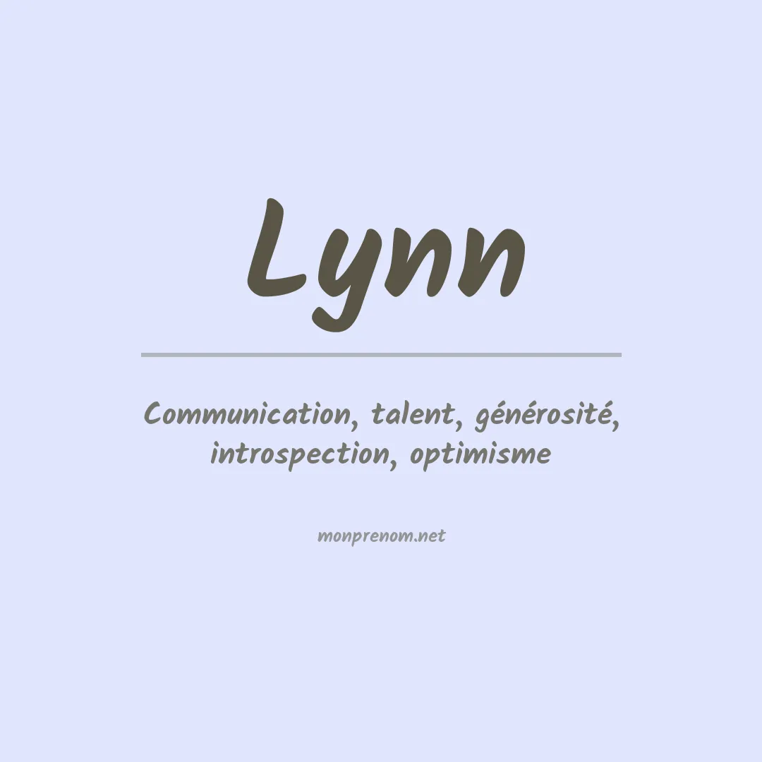 Prénom Lynn