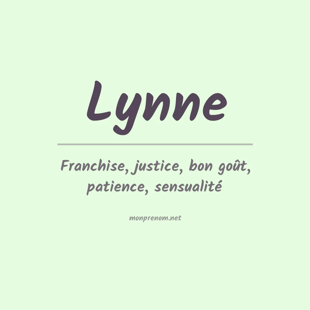 Prénom Lynne