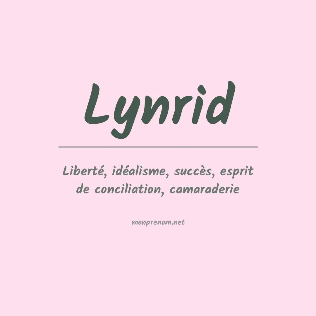 Signification du prénom Lynrid