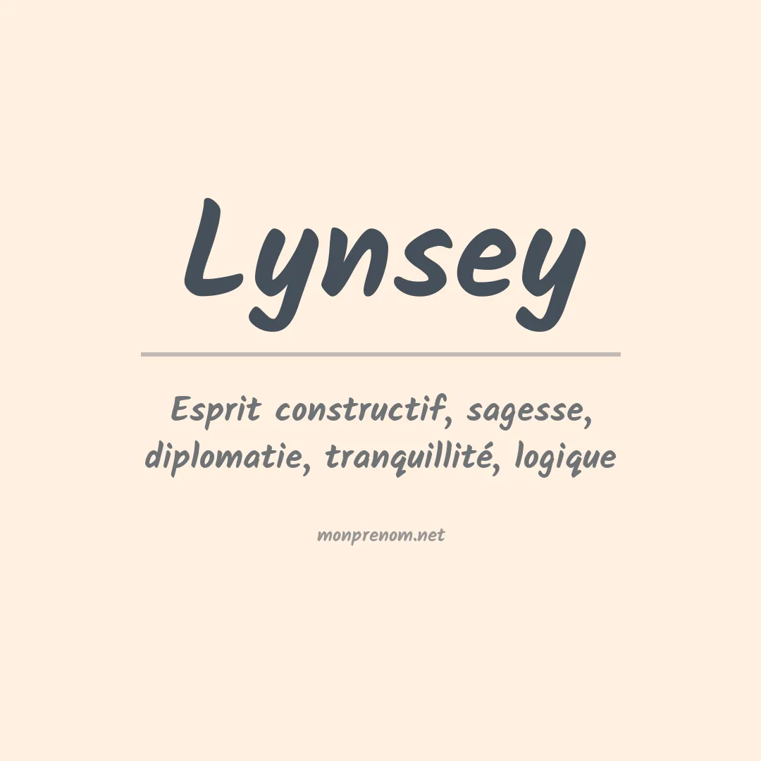 Signification du prénom Lynsey