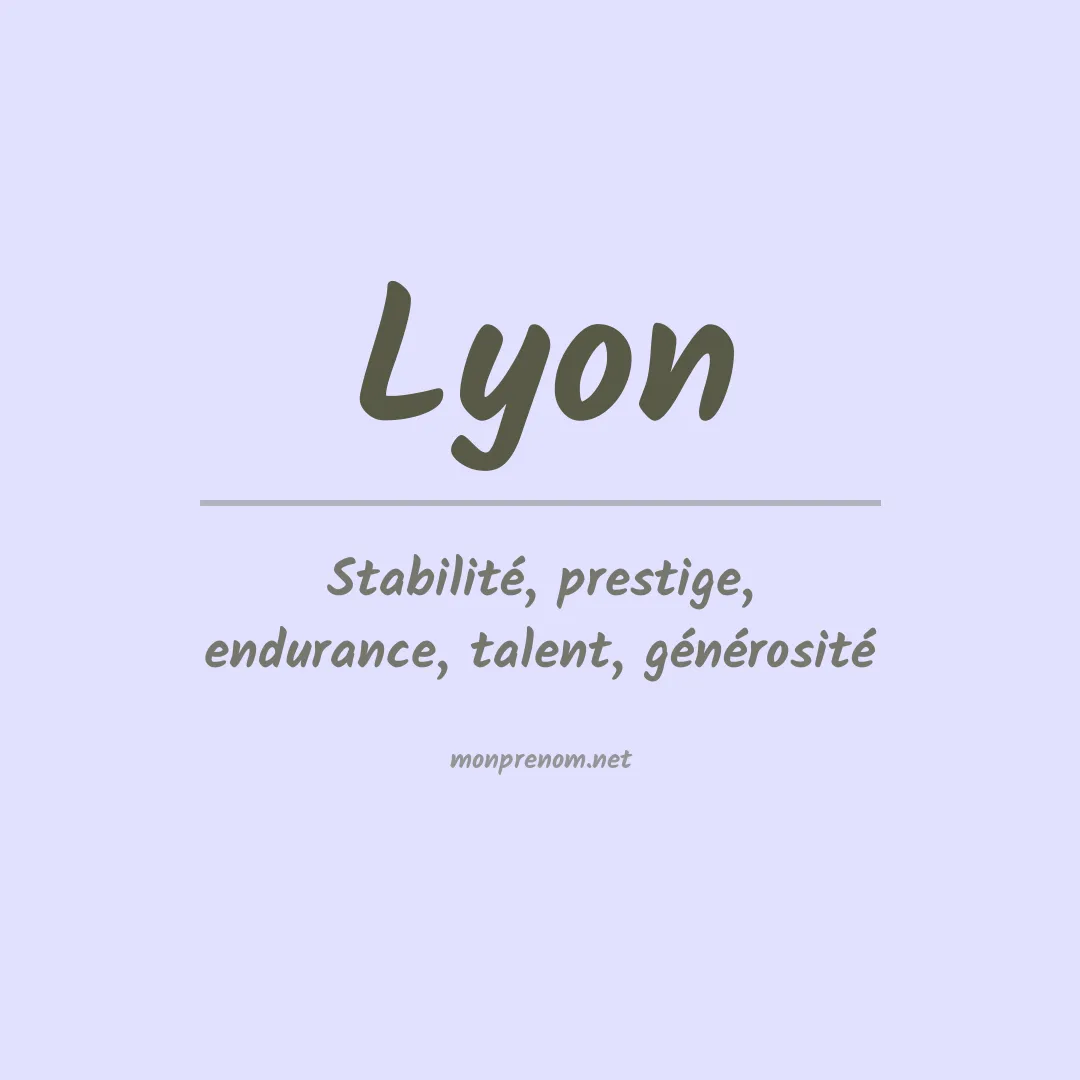 Prénom Lyon