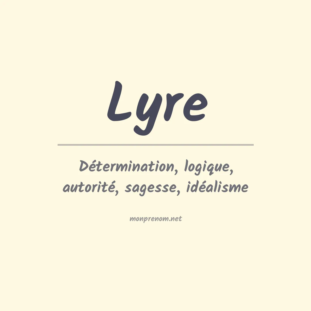 Signification du prénom Lyre