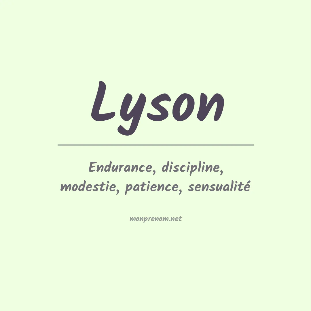 Prénom Lyson