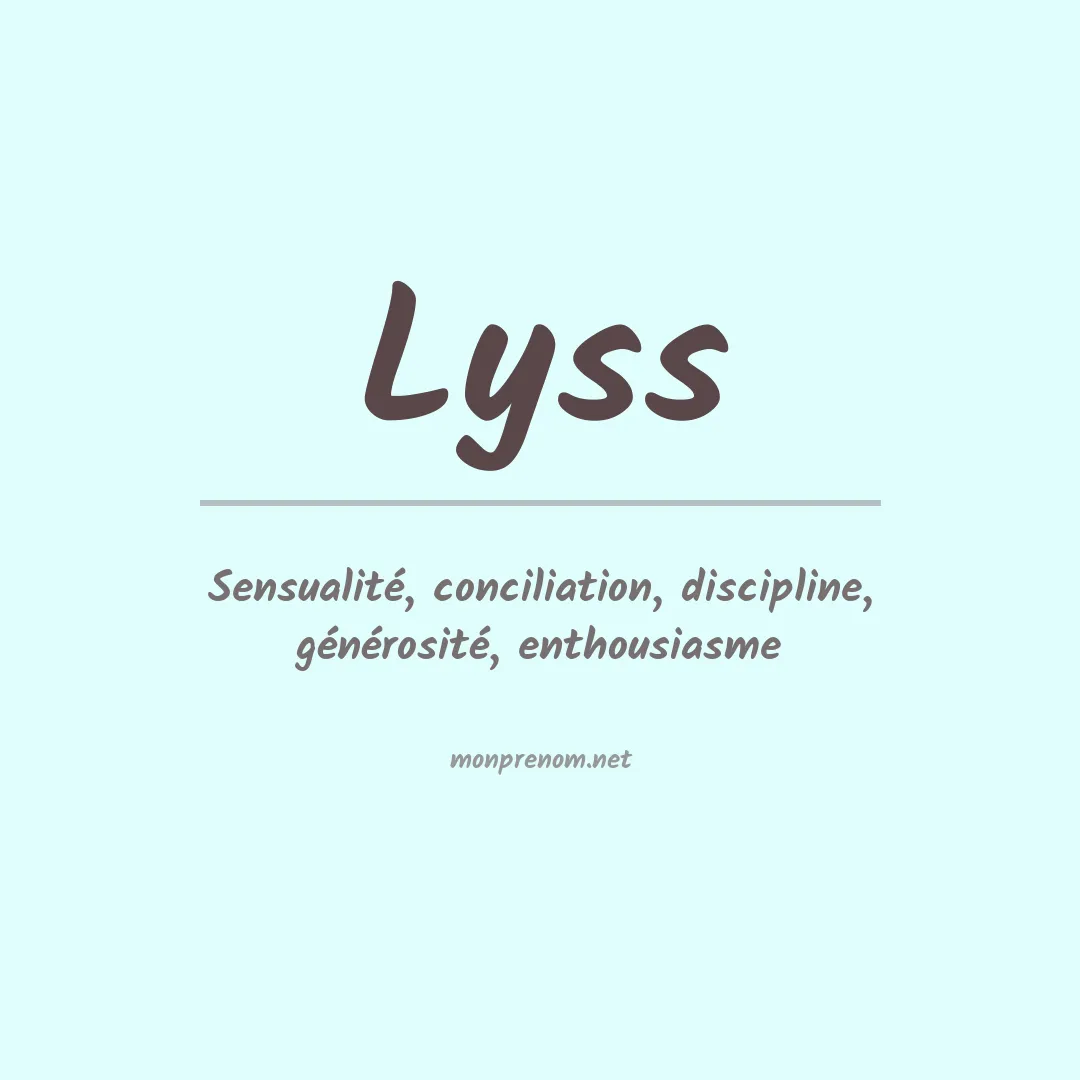 Prénom Lyss