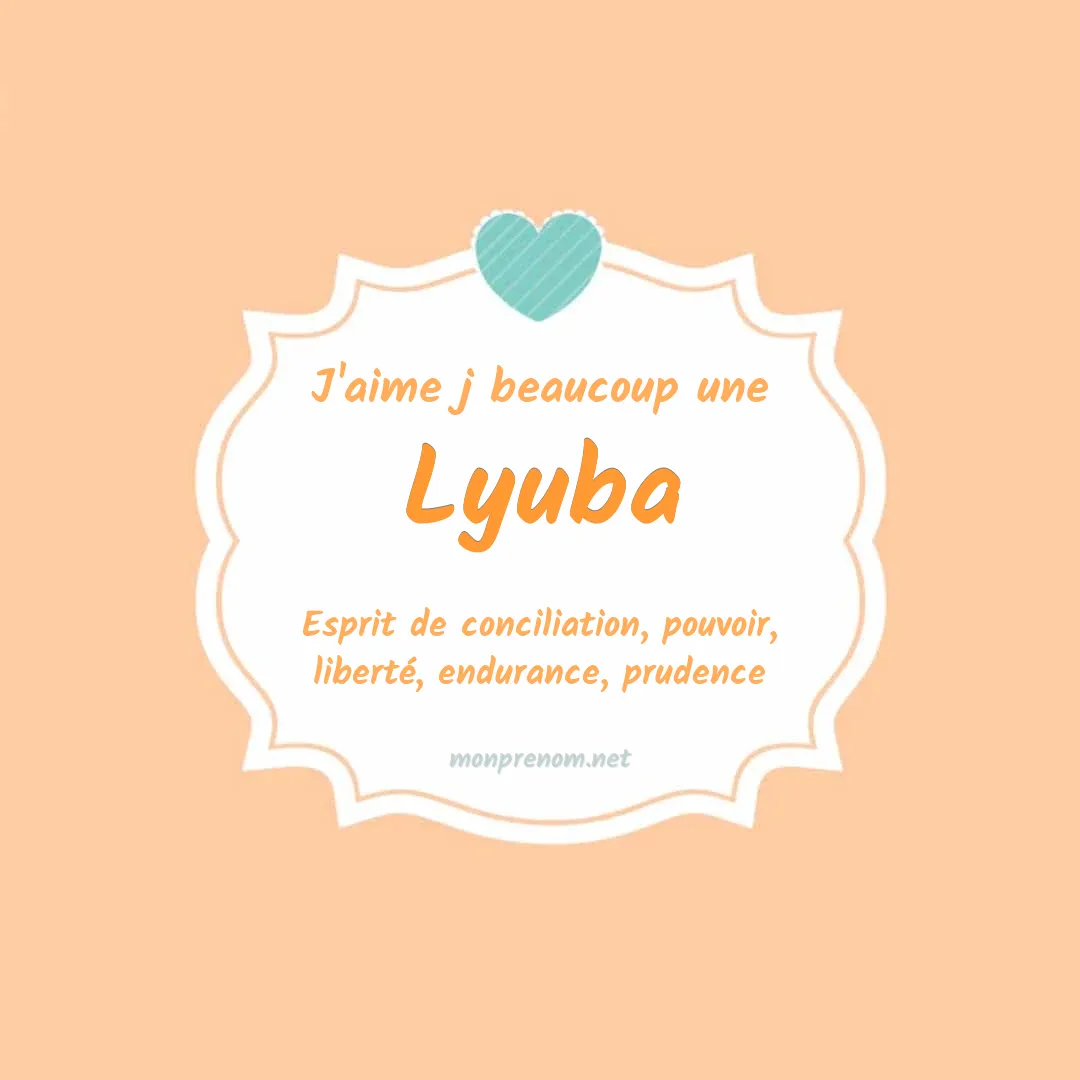 J'aime beaucoup Lyuba