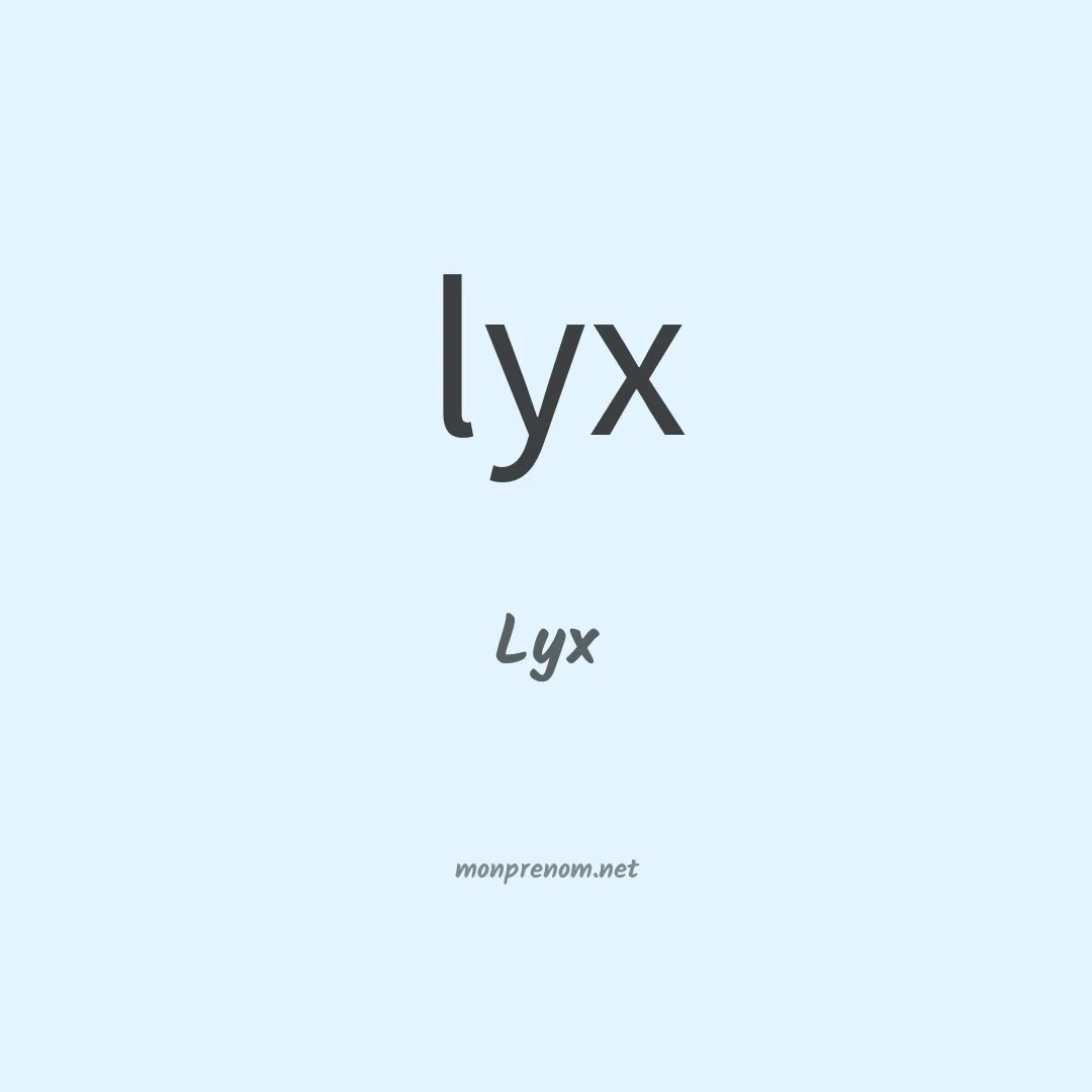 Lyx en chinois