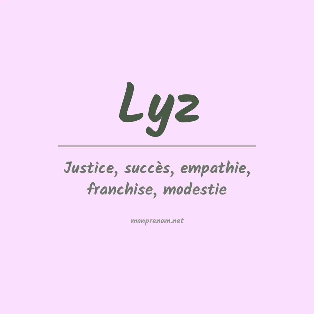 Prénom Lyz