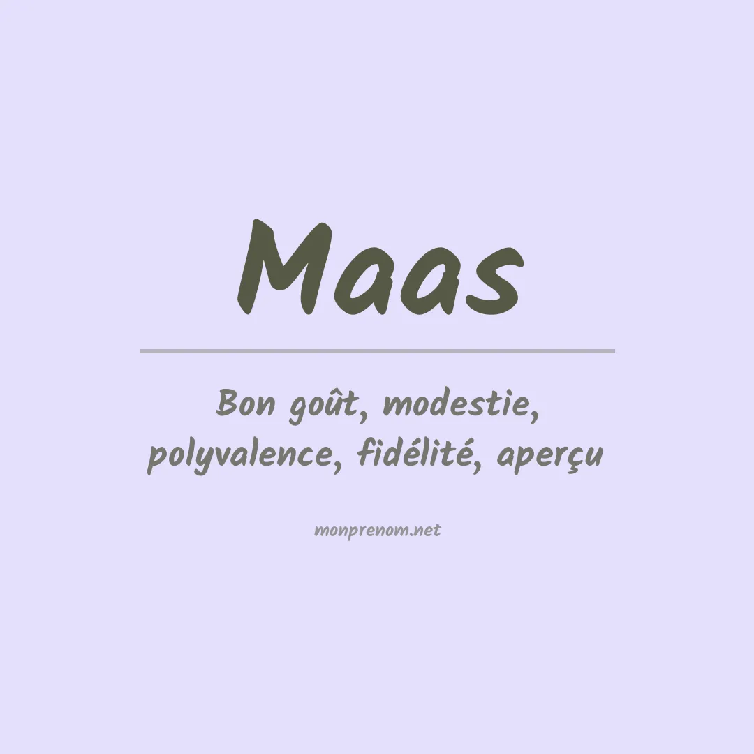 Prénom Maas