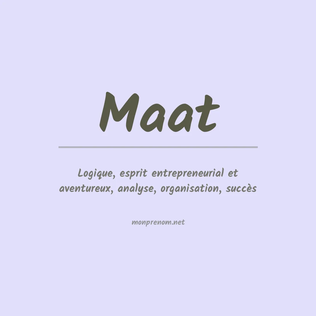 Prénom Maat