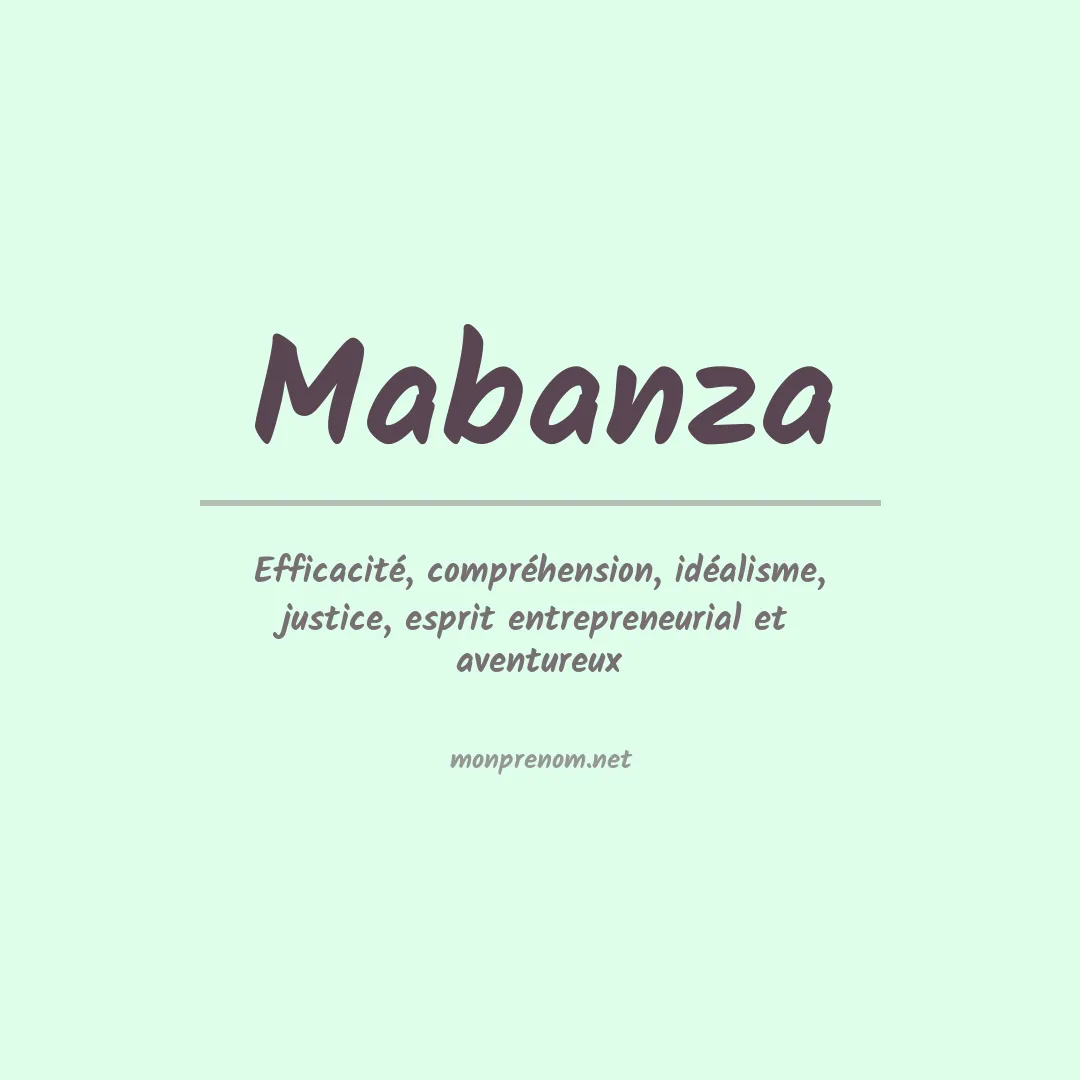 Signification du prénom Mabanza