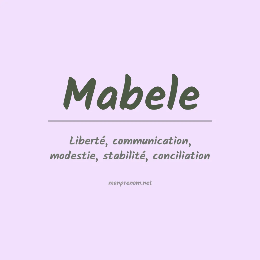 Prénom Mabele