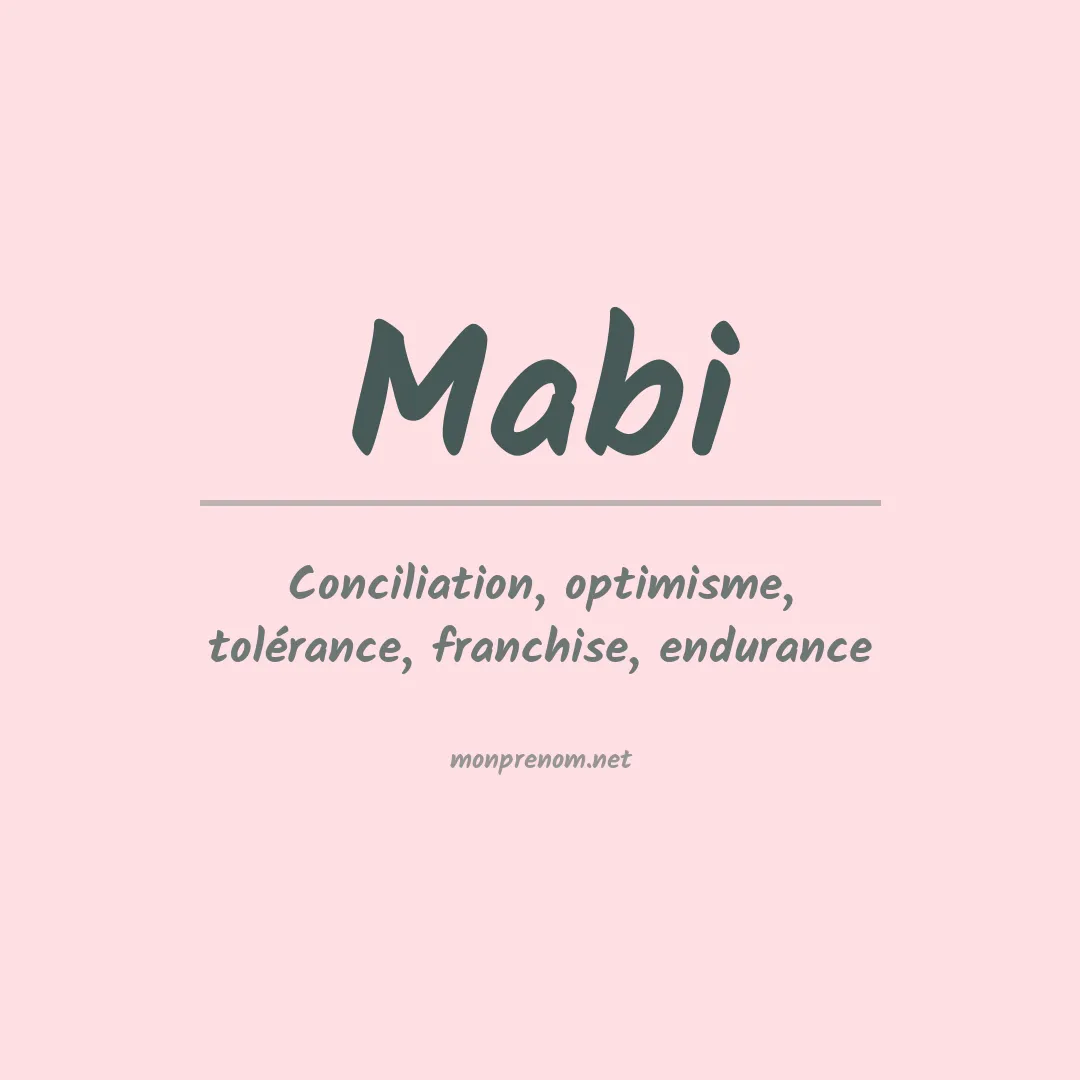 Prénom Mabi