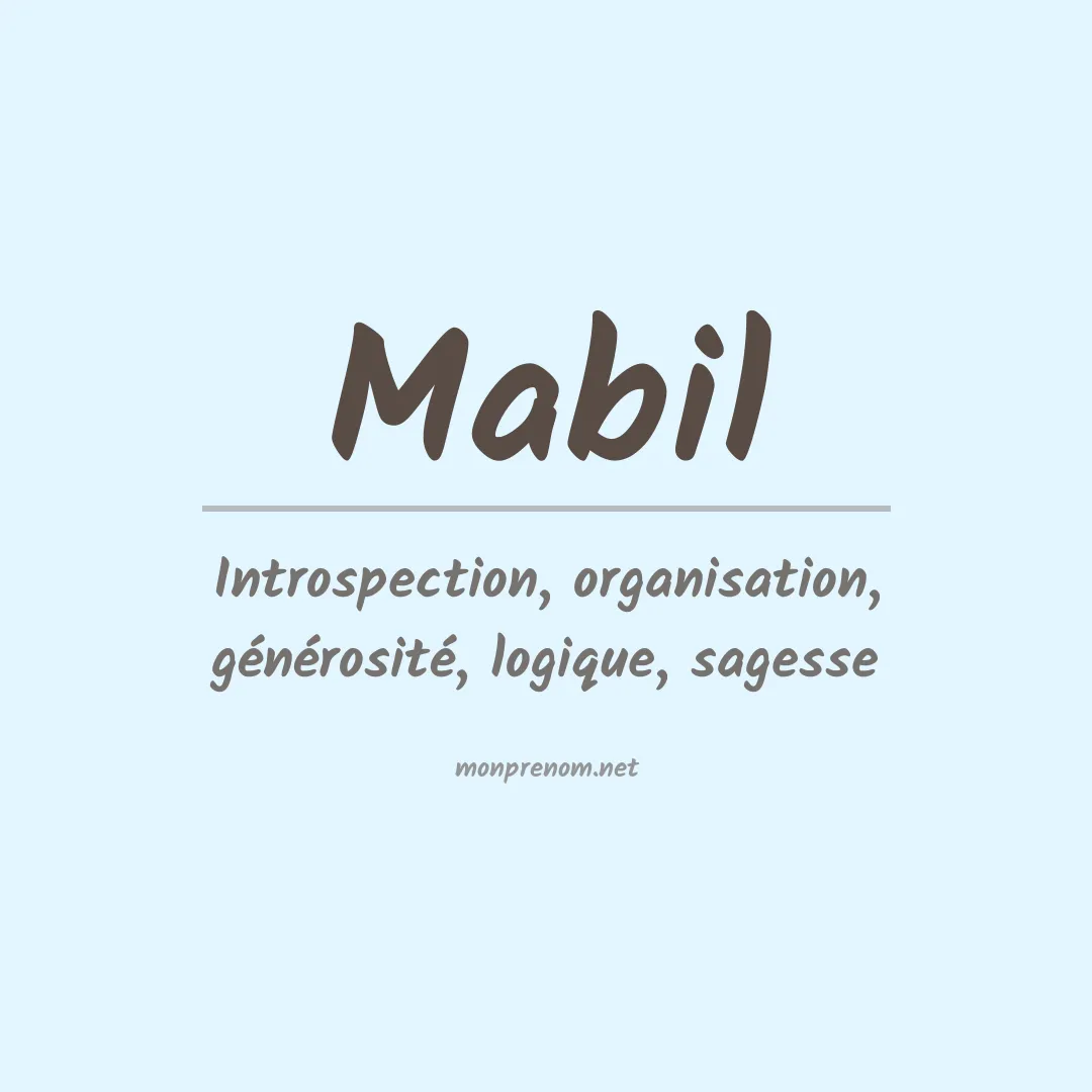 Prénom Mabil