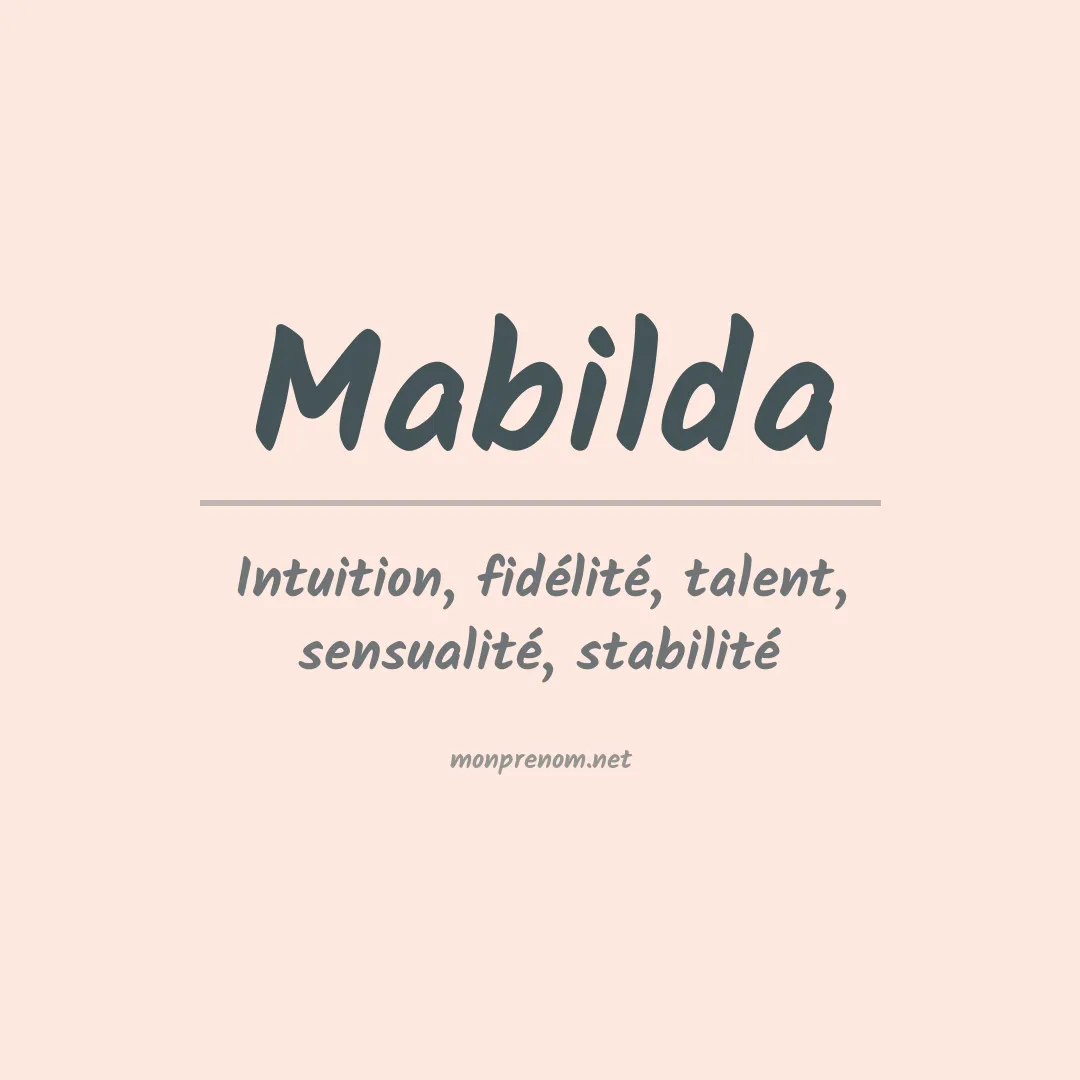 Signification du prénom Mabilda