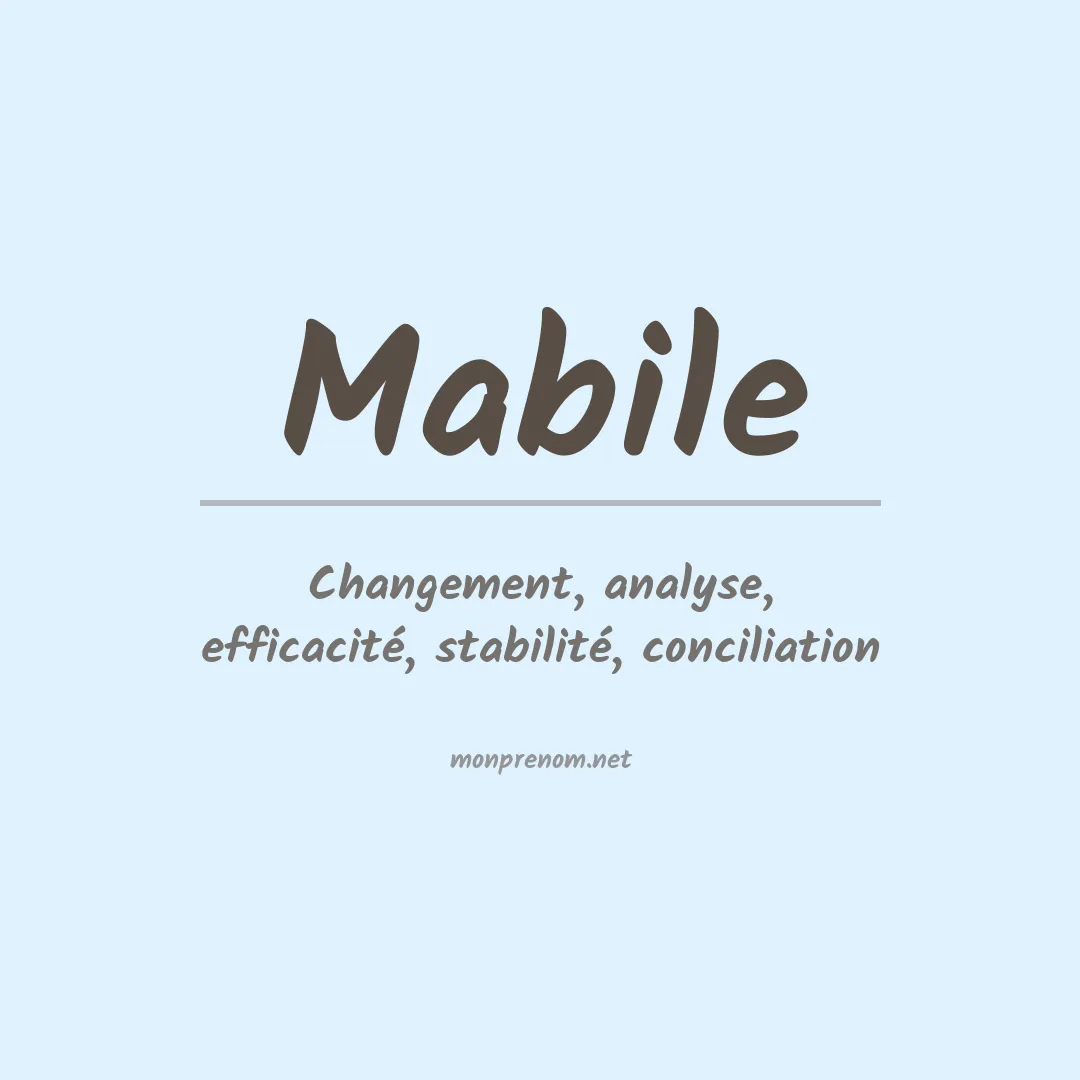 Prénom Mabile