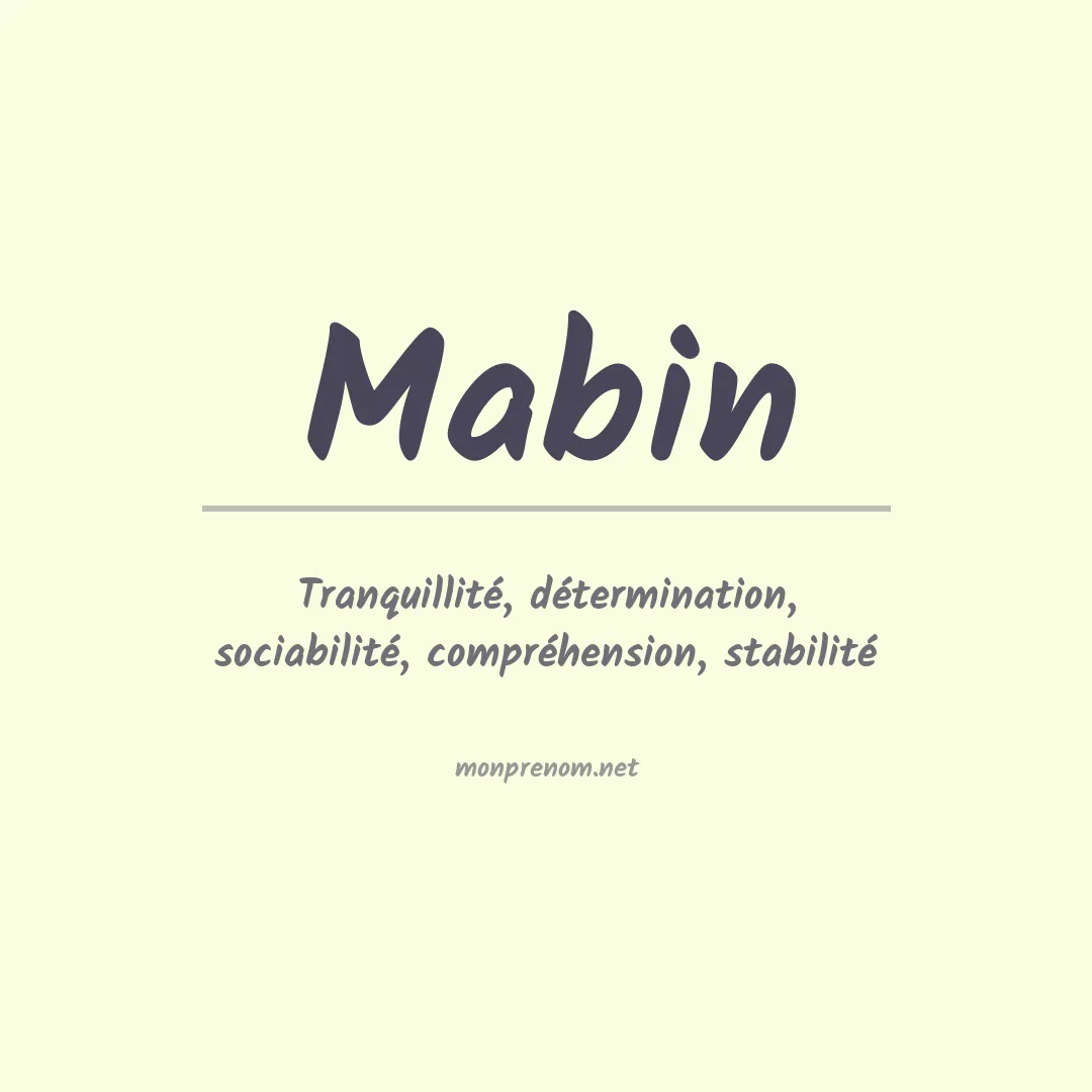 Prénom Mabin