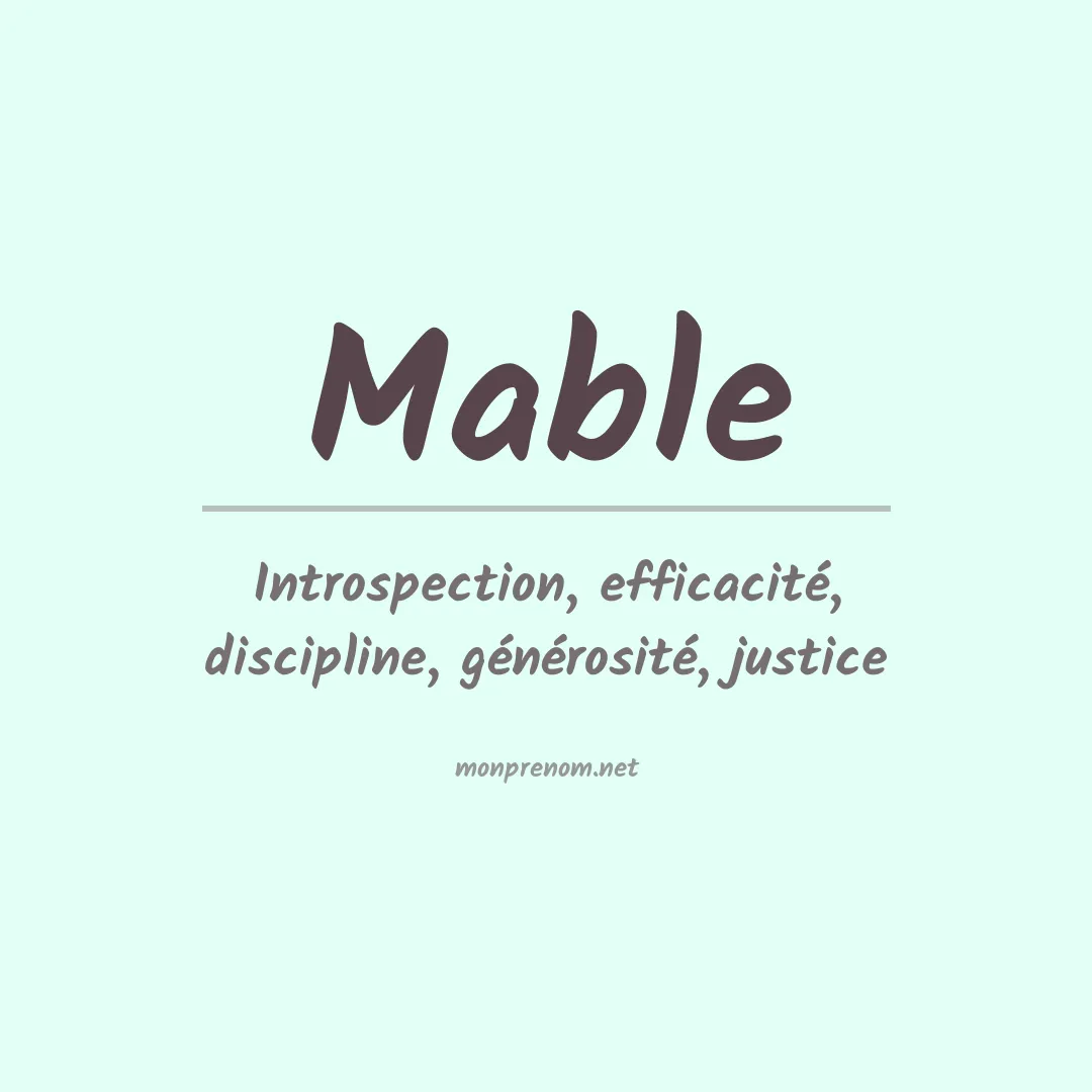 Prénom Mable
