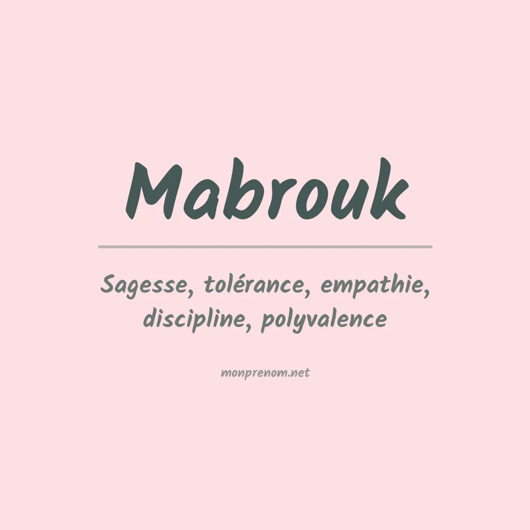 Prénom Mabrouk