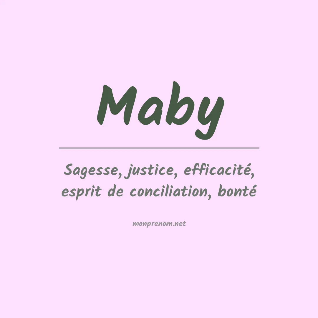 Prénom Maby