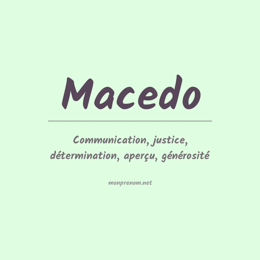 Prénom Macedo