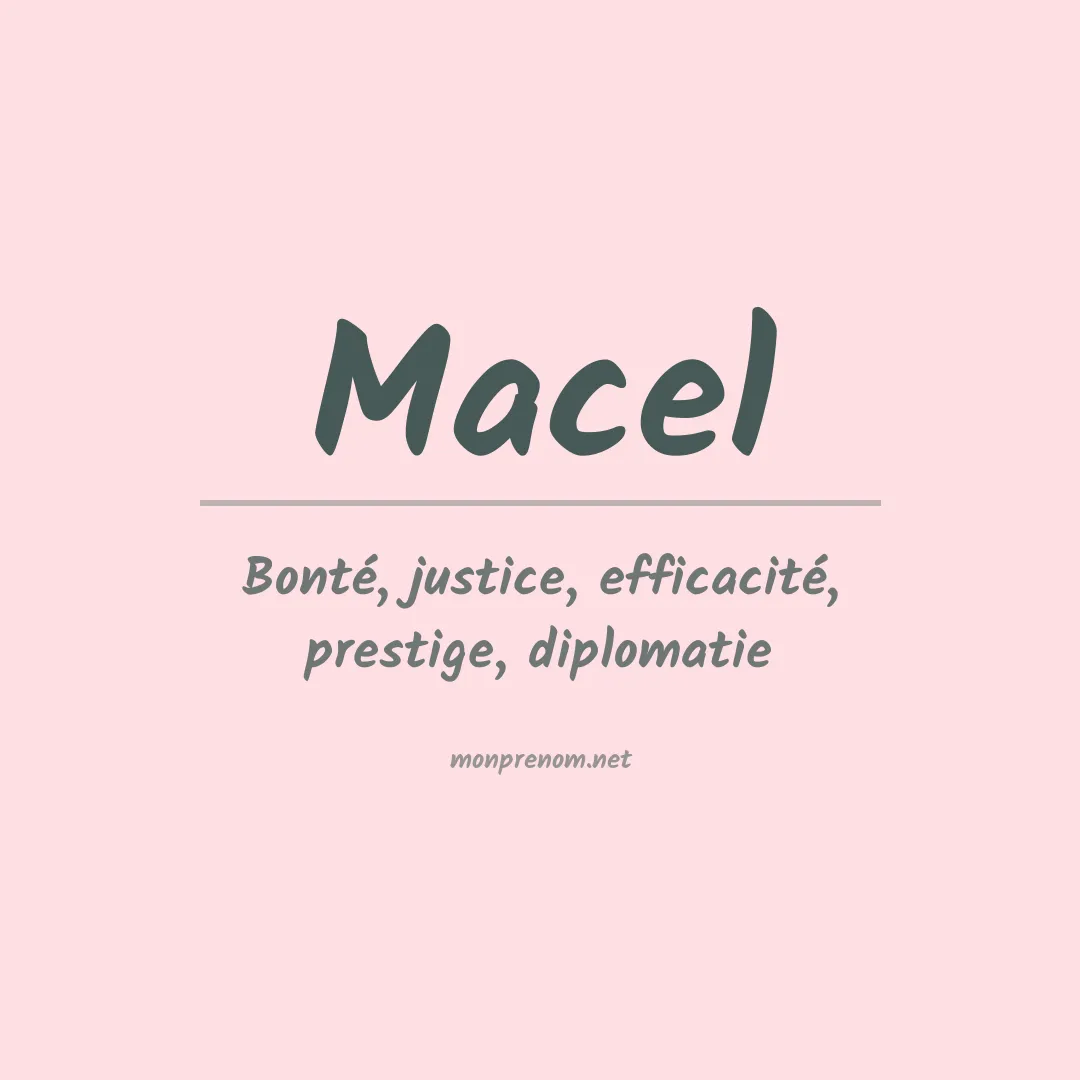 Prénom Macel